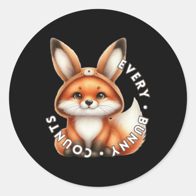 Jeder Hase zählt - Fox Sticker (Vorderseite)