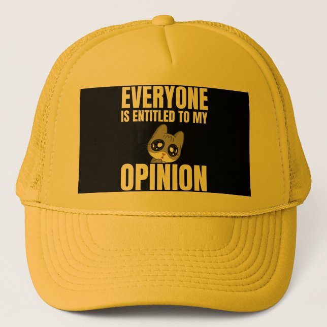 Jeder hat Anspruch auf meine Meinung, Trucker Hat Truckerkappe (Vorderseite)