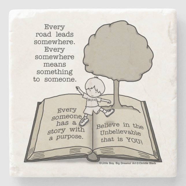 Jeder hat eine Geschichte Steinuntersetzer (Vorderseite)