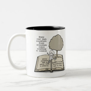 Jeder hat eine Geschichte Zweifarbige Tasse