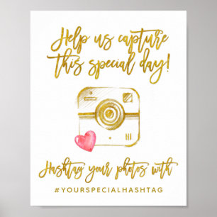 Jeder Hintergrund Farbe Social Media Hashtag Poster