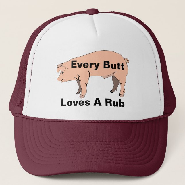 Jeder Hintern Liebe ein Rub Trucker Hut Truckerkappe (Vorderseite)