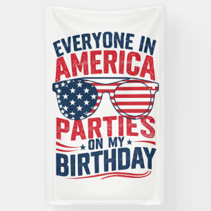 Jeder in Amerika Partys auf meinem Geburtstag Banner