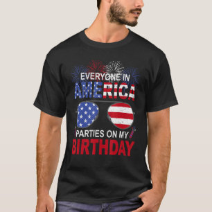 Jeder in Amerika Partys auf meinem Geburtstagssung T-Shirt