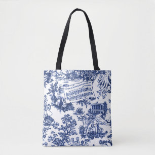 Jeder in Harmony Toile de Jouy (Indigofarbe) Tasche