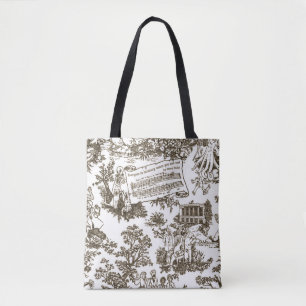 Jeder in Harmony Toile de Jouy (natürliche Tinte) Tasche