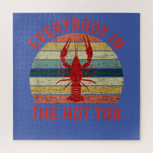 Jeder in Hot Tub Funny Crawfish Crayfish
