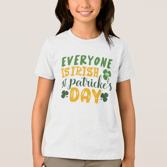 Jeder ist der irische Patrick's Day Tri-Blend Shirt (Vorderseite)