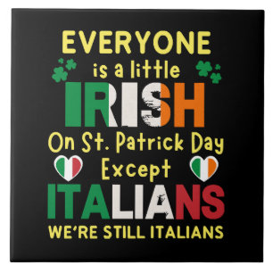 Jeder ist ein bisschen irisch am St. Patrick's Day Fliese