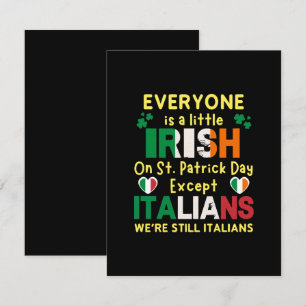 Jeder ist ein bisschen irisch am St. Patrick's Day RSVP Karte