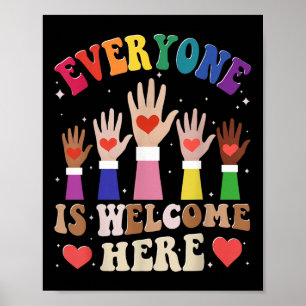 Jeder ist hier in Idaho Lehrerstuhl willkommen Poster