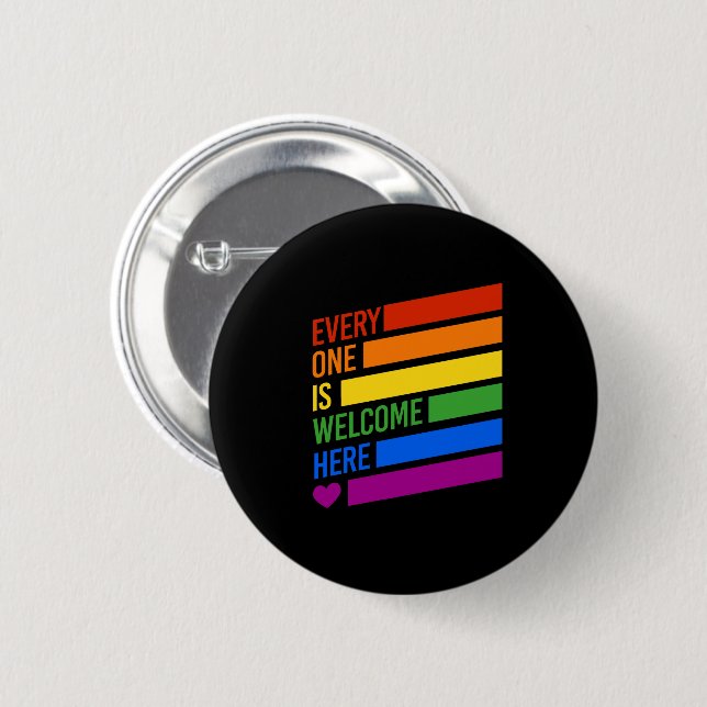 Jeder ist hier willkommen button (Vorne & Hinten)