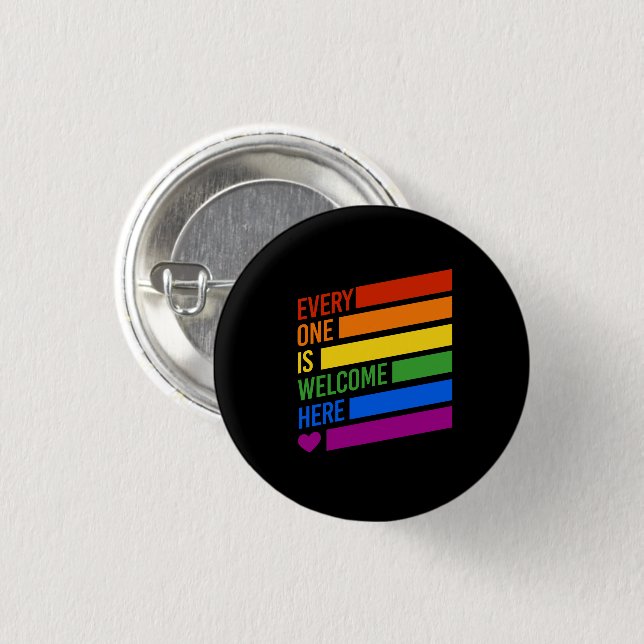 Jeder ist hier willkommen button (Vorne & Hinten)