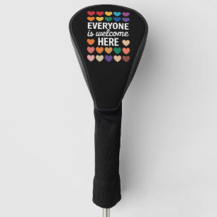 Jeder ist hier willkommen LGBTQ Golf Headcover