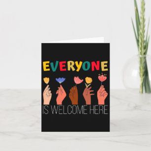 Jeder ist hier willkommen, um Diversity und Karte