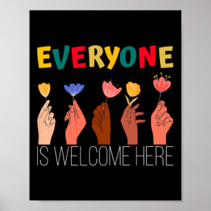 Jeder ist hier willkommen, um Diversity und Poster