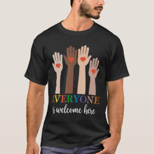 Jeder ist willkommen hier Idaho Lehrer 73 T-Shirt