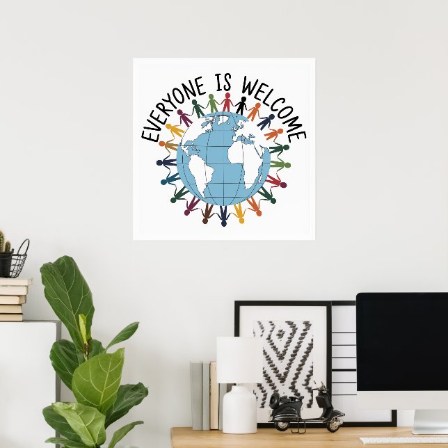 Jeder ist willkommen poster (Heimbüro)
