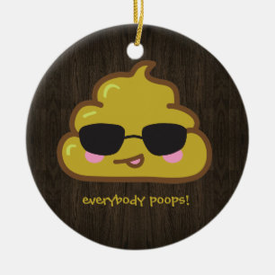 jeder kackt keramik ornament
