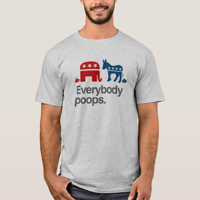JEDER KACKT POLITISCHES T-Shirt (Vorderseite)