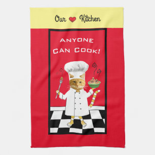 Jeder kann kochen! Rotes Küchentuch