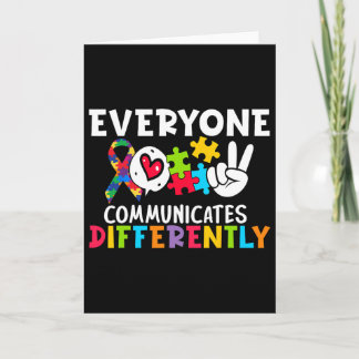 Jeder kommuniziert anders Sprachtherapie  Karte