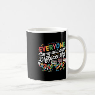 Jeder kommuniziert eine andere Sonderbildung Kaffeetasse