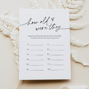 JEDER LEIGEN, wie alt sie waren Brautparty Game Einladung