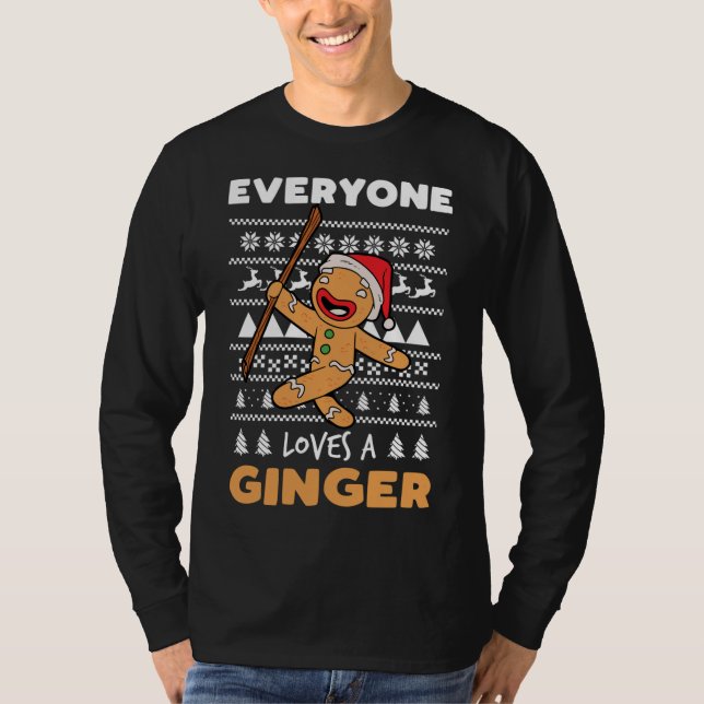Jeder Liebe ein Ingwer Design Baker Funny Christm T-Shirt (Vorderseite)