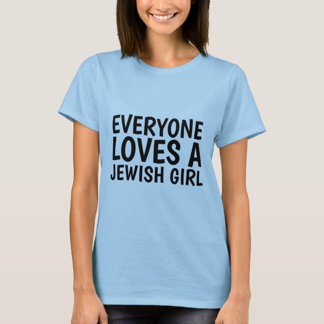 JEDER LIEBE EIN JÜDISCHER MÄDCHEN T - Shirt (Vorderseite)