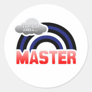 JEDER LIEBE EIN MASTER RUNDER AUFKLEBER