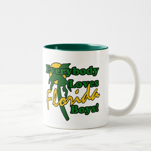 Jeder Liebe-Florida-Jungen-Tasse Zweifarbige Tasse (Rechts)