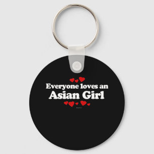 Jeder Lieben ein asiatischer Mädchen-T - Shirt Schlüsselanhänger