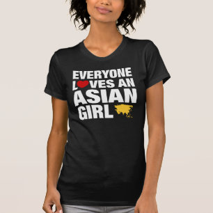 Jeder Lieben ein asiatisches Mädchen T-Shirt