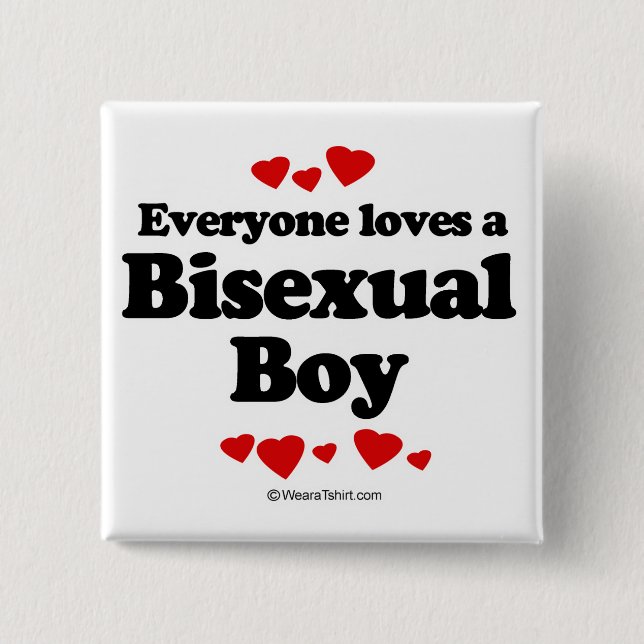 Jeder Lieben ein Bisexual Button (Vorderseite)