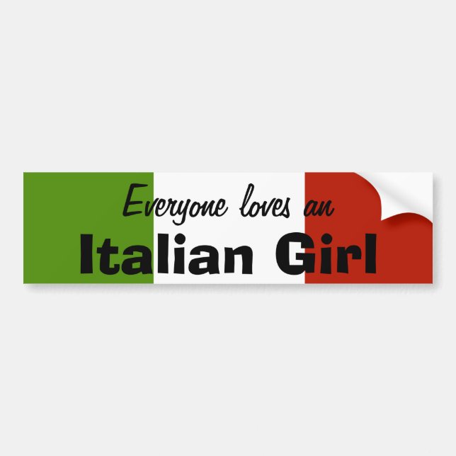 Jeder Lieben ein italienischer Autoaufkleber (Vorne)