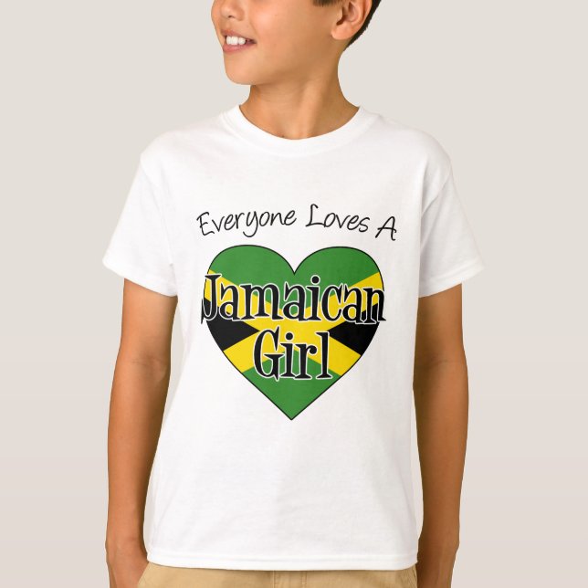 Jeder Lieben ein jamaikanisches Mädchen T-Shirt (Vorderseite)