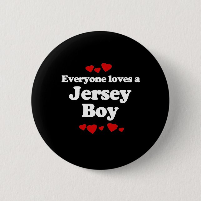 Jeder Lieben ein Jersey-Jungen-T - Shirt Button (Vorderseite)