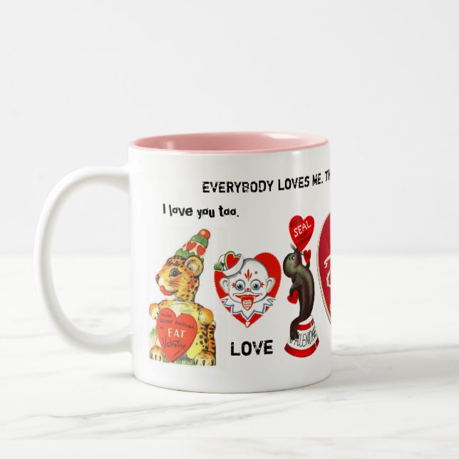 Jeder LIEBEN ich kennen sie gerade es nicht noch! Zweifarbige Tasse (Links)