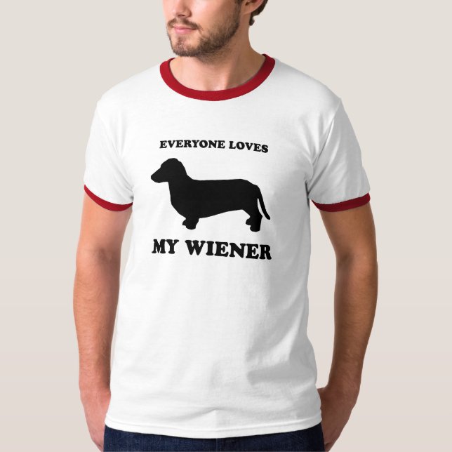 Jeder Lieben meine Dackel T-Shirt (Vorderseite)
