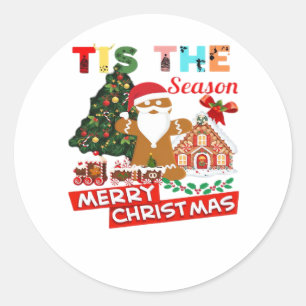 Jeder liebt einen Weihnachtsmann zu Weihnachten We Runder Aufkleber