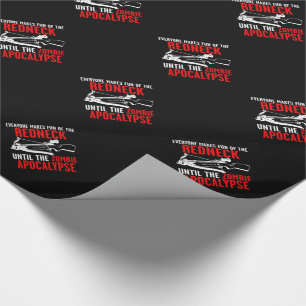 Jeder macht sich über dem Redneck-Zombie-Angriff Geschenkpapier