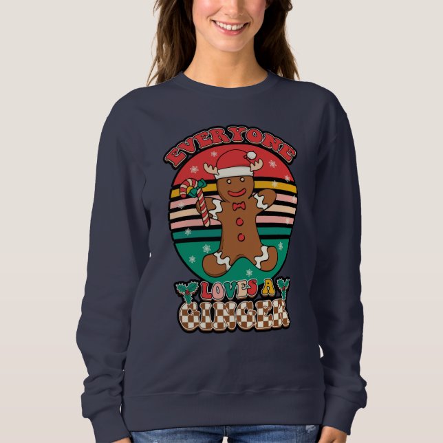 Jeder mag einen Ingwer Purpur Sweatshirt (Vorderseite)
