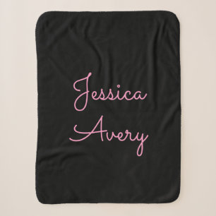 Jeder Name   Cooler editierbarer rosa Schriftzug a Sherpadecke