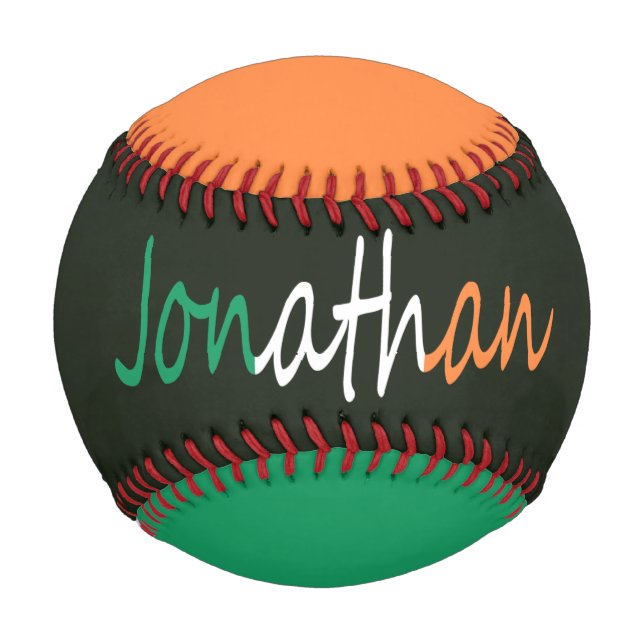 Jeder Name, der auf irischer Flagge überlagert wur Baseball (Rückseite)