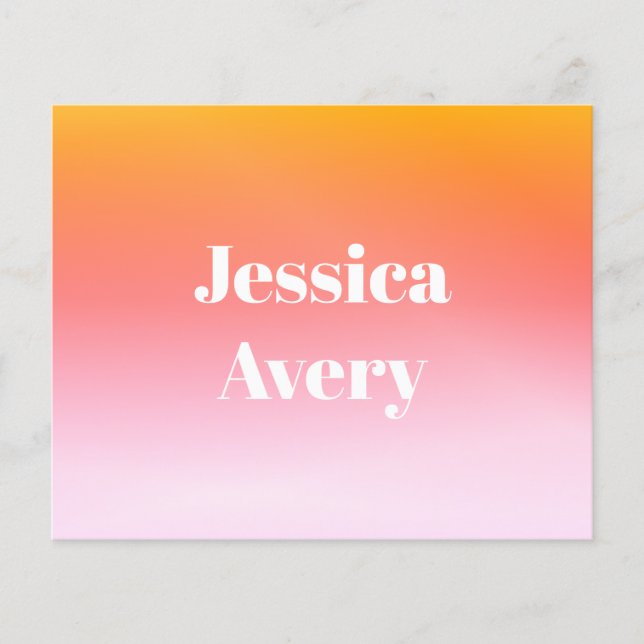 Jeder Name | Retro-Modern gestylter Text farbenfro (Vorderseite)