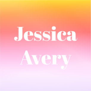 Jeder Name Retro-Modern gestylter Text farbenfro Aufkleber