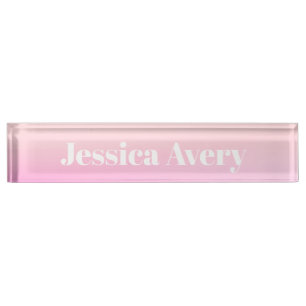 Jeder Name Retro-Modern gestylter Text farbenfro Namensplakette