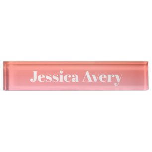 Jeder Name Retro-Modern gestylter Text farbenfro Namensplakette