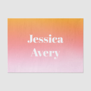Jeder Name Retro-Modern gestylter Text farbenfro Seidenpapier